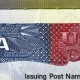 American Visa in the passport closeup