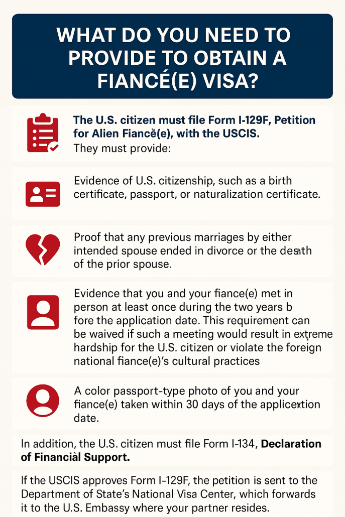 What Do You Need to Provide to Obtain a Fiancé(e) Visa? 